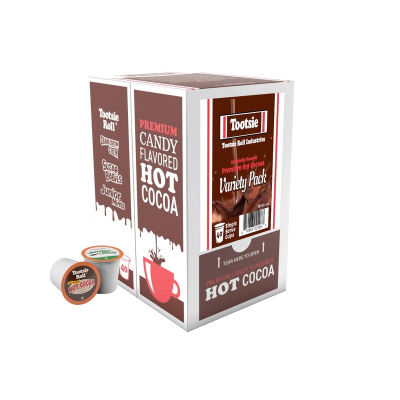 Tootsie Roll Candy Flavored Cocoa Hot Chocolate Pods Variety Pack,