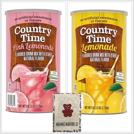 2 Pack- Time Powdered Lemonade & Pink Lemonade Drink Mix (82.5 oz. each) - Mae Mae's Marketing, LLC Bundle