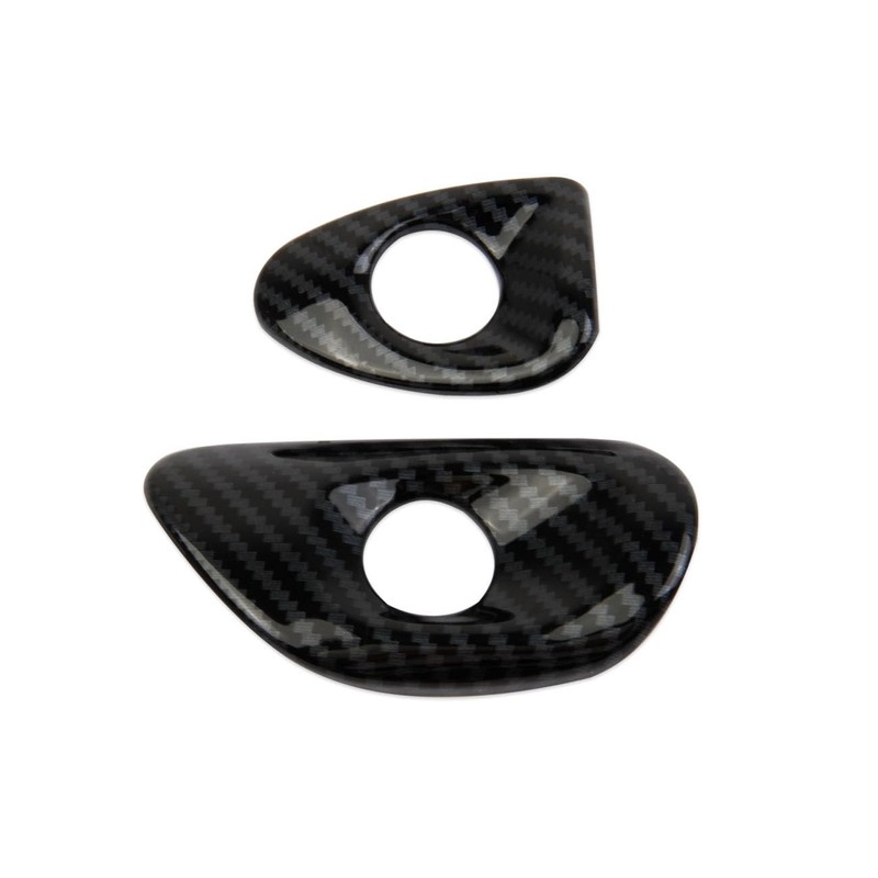 Fewshaw Carbon Fiber Style Interior Door Handle Button Trims Cover