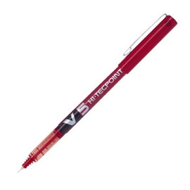 Pilot V5 Liquid Ink Rollerball Fine Line Red -12