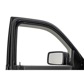Rough Country in-Channel Window Rain Guards for Ram 1500 (2009-2018) & 2500/3500 Crew Cab (2019-2025) - Low Profile Window Visors, 4-Pc Rain Guard for Trucks