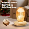 FuoiCorn Wood LED Light Base - Crystal Display Stand for