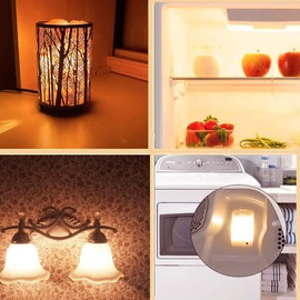 Makergroup E12 LED Light Bulbs for Refrigerator Flea Trap Dryer Drum Salt Light Night Light Bulbs C7 Candelabra Base Bulbs 120V 2W Warm White 2700K-3000K 2-Pack