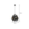 LED Pendant Light Dimmable Lampshade Diameter 38 cm Leaves Design