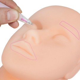 HOTWE Eyebrow Microblading Marking Pen, Makeup Position Mapping Marker, 2 Pens with 4 Refills, Pink (Pink)