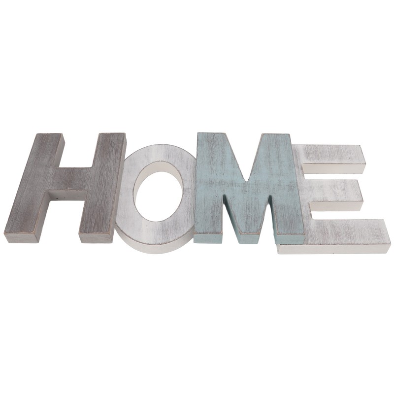 Wood HOME Sign Distressed Retro One Piece Design Exquisite Wooden