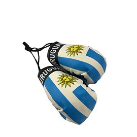 Red Hat Ent Hanging Car Mirror Mini Boxing Gloves (Uruguay)