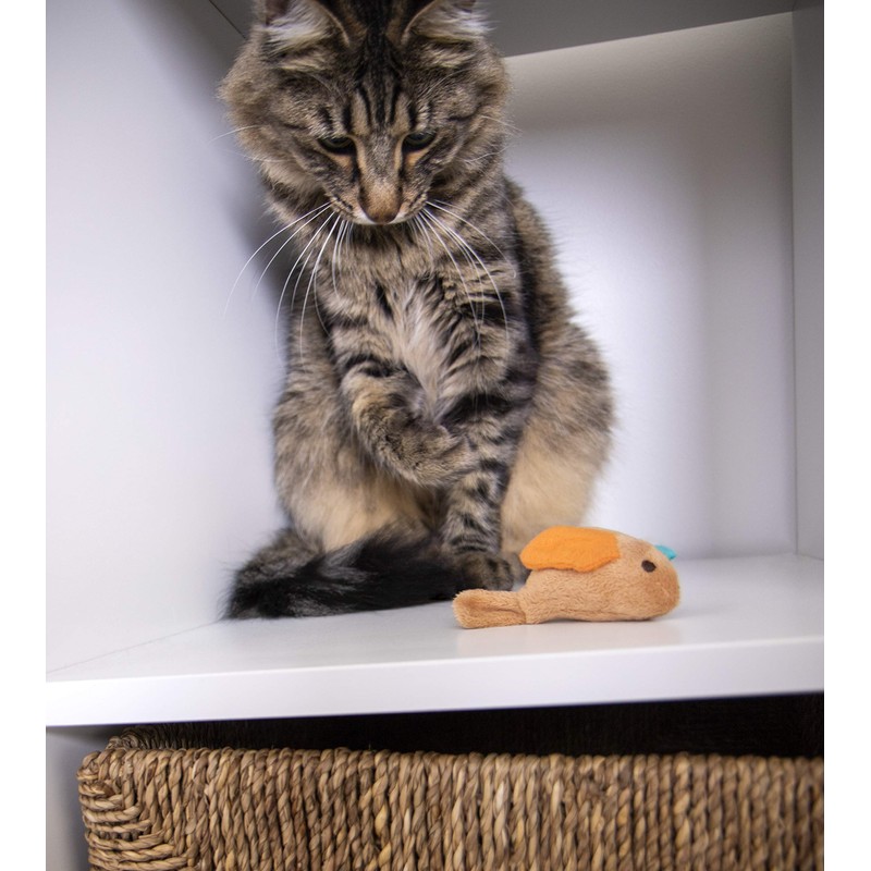 SmartyKat Chickadee Chirp Electronic Sound Cat Toy, Contains Catnip, Battery