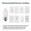 OPALRAY C35 LED Candelabra Bulb, E26 Standard Base, Dimmable, 6W