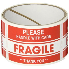 TapeCase SHIPLBL-040-50 Fragile, Thank You Label (50 Per Pack)