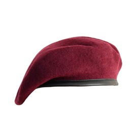 Uniform Accessories Unlimited Inc Unlined Maroon Beret with Leather Sweatband (Military Issue) (7 7/8)