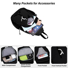 MOSISO Sling Backpack Travel Hiking Daypack, Double Layer Crossbody Sling Bag Convertible Backpack with Front Vertical Pocket, Black