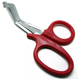 PREMIUM INSTRUMENTS Red Utility Scissors 7.25" Multi-Purpose DIY EMS EMT Universal Shears Tools