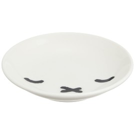 Dick Bruna 401106 Miffy Simple Face Mini Plate Plate, Sleep, 4.1 inches (10.5 cm) Diameter, White