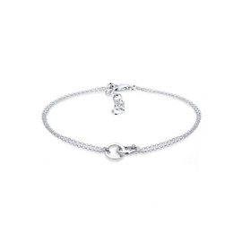 Elli Women's Bracelet Circle Connection Trend in 925 Sterling Silver, Sterling Silver, No Gemstone