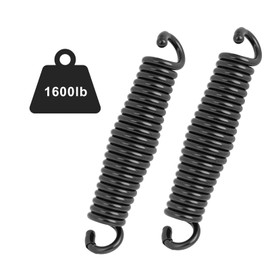 PMIIO Porch Swing Springs Hammock Chair Spring Hold up to 1600lbs Heavy-Duty Chr-ome Springs for Hanging Chairs Ceiling Mount Porch Swings Punching Bag - 2 PCS Black
