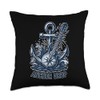 Anchor Drop Guitar Splash Rock Throw Pillow