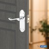XFORT Chrome Elegance Range Polished Chrome Richmond Lever Latch Handles,