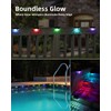 Herzila 16 Pack Solar Deck Step Lights Outdoor,Color Changing Solar