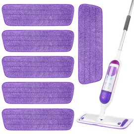 6 Pack Reusable Microfiber Mop Pads for Swiffer PowerMop, 13-16 Inch Spray Mop Replacement Refills, Machine Washable Wet Dry Pads for Hardwood Tile Multi-Surface Cleaning