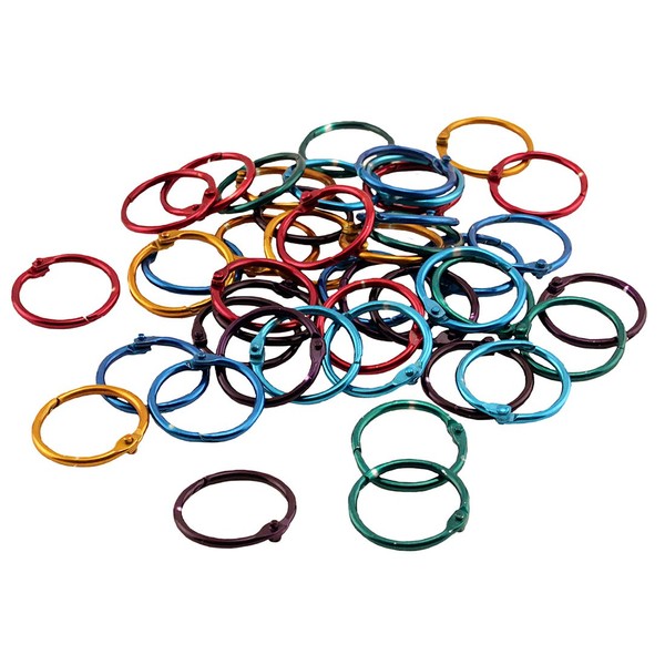 Hygloss Products, Inc Book Rings, 1 inch, Assorted Colors