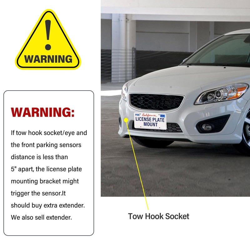 Heavy Duty Front License Plate Bracket Compatible with Volvo V60
