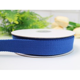 JESEP YONG 1 inch Royal Blue Cotton Webbing Strap 30ft Handles Bag Strap Flat Heavy Weave Webbing Straps for Cloth Tote Bag, Pet Collars, DIY Projects, Crafts, Outdoor Accessories (Royal Blue JS352)