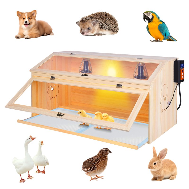 Brooder Box for Chicks, 32" Chicken Nesting Box with Heat