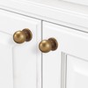 POVEFONK 2 Pack Antique Brass Kitchen Cabinet Knobs Vintage Drawer