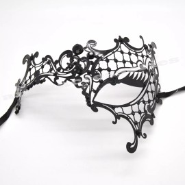 Prom Party Couple Venetian Metal White Plastic Men & Women Masquerade Mask
