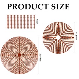 6 Pcs Plant Grid Soil Protector Covers 11.8 Inch 20.8 Inch Cuttable Flower Cover with 60 Stakes Plastic Pot Grid for Indoor Outdoor