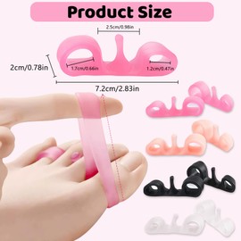 4 Pcs Bunion Correctors for Women Men,Washable Toe Spacers Orthotics to Improve Leg Shape Toe Bodyfeet Aligners Kit for Hammertoes Plantar Fasciitis(Mixs Color)