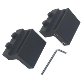 FDXGYH 2 PCS Sliding Barn Door Rail Track Limiters Barn Door Roller Stopper with Rubber Cover for 1.57 Inch Track Width Hardware Flat Rail Roller Stop Device Black