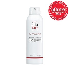 EltaMD UV AOX Mist Mineral Sunscreen Spray SPF 40, Broad Spectrum Face and Body Sunscreen with Zinc Oxide, 100% Mineral Active, Hydration Boost with A