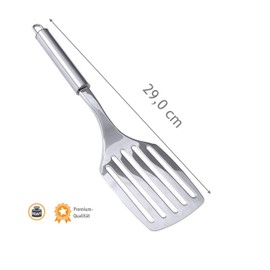 Stainless Steel Turner Spatula Fish Slice Umwender Meat Turner Long Perforated