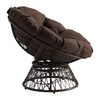 OSP Home Furnishings Wicker Papasan Chair with 360-Degree Swivel, Brown