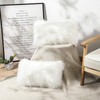 OYIMUA White 12'' x 20'' Fluffy Soft Faux Fur Cushion