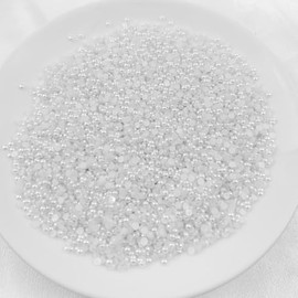 Mulutoo 8000PCS 3mm Flatback Pearls for Crafts Jewelry Scrapbooking, Round Half Pearls Flat Back Half Pearls for Craft Projects, Jewelry Making, Shoes, Cup, Nail Art Decoration(40-White)