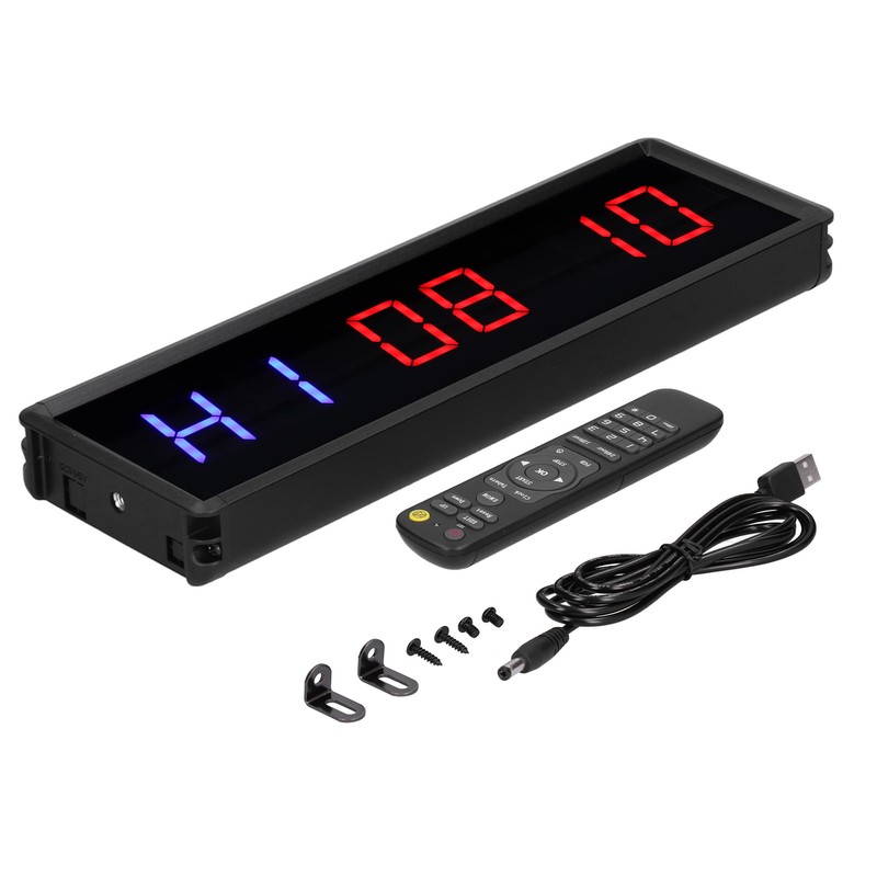 LED Interval Timer Gym Workout Count Down/Up Clock Stopwatch for