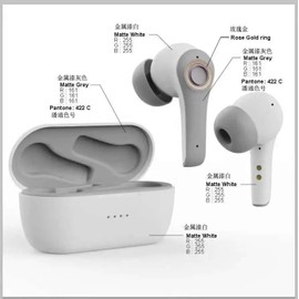 Earphone, Wireless Bluetooth, Earbuds, & Over-Ear Headphones, Noise Cancelling, Waterproof, Microphone, Gaming, Media Player, Magnetic Suction Bass Sports Gaming (Earphone Bluetooth White)