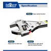 LABEAR- 8 Inch long x 1inch(25mm) Adjustable Ratchet Wrench