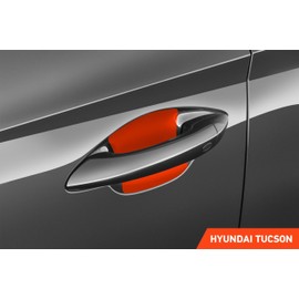 Luxshield Car Door Handle Protection Film for recessed grips for Hyundai Tucson 4 (IV) NX4 I 2020-2025 - Anti-Scratch Foil - Clear Paint Protection Film
