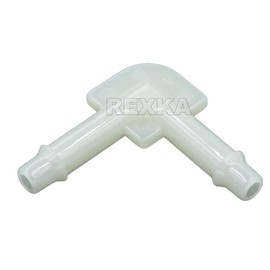 Rexka 15pcs Nylon Vacuum Elbow Connector 3/16" X 3/16" Tubing Hose for GM Ford Chrysler