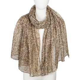 QIUTIMIY Lightweight Scarves Floral Cotton Scarf for Women Fashion Shawl Wraps Thin Fall Winter Neck Scarves(Flower Scarf 29)