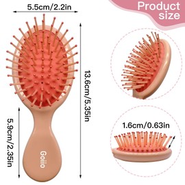 12 Pieces Mini Wet Hair Brush, Travel Detangling Brush, for Most Hair Types, with Ease Knots Without Tears or Breakage, Multicolor