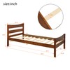 MERITLINE Twin Size Platform Bed with Headboard and Footboard, Wooden