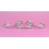 Sisters in Christ - Hand Stamped Aluminum Cuff Bracelets Set