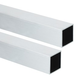 sourcing map Aluminum Square Tubing,0.98"x0.98"x10" Long 0.04" Wall Thick 6063 Aluminum Square Tube Seamless Structural Metal Profile Hardware for Construction DIY Home Decor Furniture 12pcs