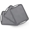 17.7" x 12.5" Anti-Slip Serving Trays with Handles, 3 Pcs