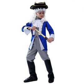 SEA HARE Children's Colonial General Role Play Costume (L: 10-12 years)